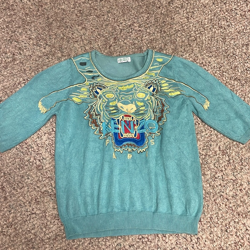 Kenzo Paris embroidered tiger logo sweater -